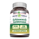 Fantastiska formler Echinacea med Goldenseal Supplement | 450 Mg | Veggie Capsules | Non-GMO | Gluten Free | Made in USA (1 Pack, 250 Count)