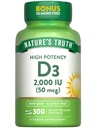 Naturens Sanning Vitamin D3 2000 IE | 300 Softgels | High Potency Formel | Non-GMO & Gluten Free Supplement