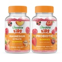 Livliga Magnesium Citrate Kids + Probiotic 2 Billion CFU Kids, Gummies Bundle - Great Tasting, Vitamin Supplement, Gluten Free, GMO Free, Chewable Gummy
