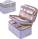 Medicin Storage Bag Pill Bottle Organizer med Portable Small Pouch Travel Medication Bottle Organizer för Emergency Home First Aid Box Kit (Purple)