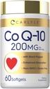 Carlyle CoQ10 200mg Softgels | 60 greve | med Black Pepper | Förbättrad absorption | Non-GMO, Gluten Free Supplement