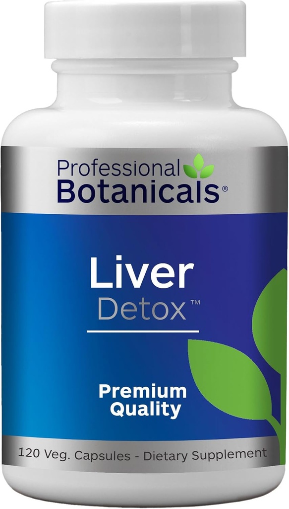 Professionella botaniker lever detox - Natural Liver Cleanse & Detox stöd med botaniska och enzymer - 120 Vegan kapslar