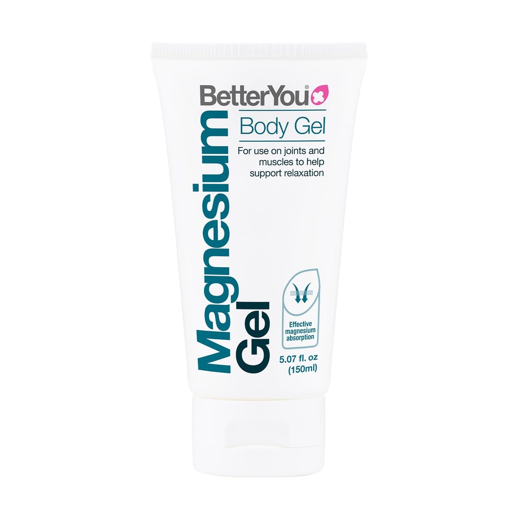 BetterYou Magnesium Gel - Relaxing Muscle Rub - Topical Magnesium för effektiv absorption - Tense Joint Support och öm muskelavlastning - 5,07 oz
