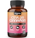 Ceylon Cinnamon kapslar - Kombinerat med Ginger Root och gurkmeja Curcumin Supplement - 120 Vegan kapslar