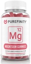 Magnesium Citrate Gummies 600 mg för vuxna - Hög Absorption Supplement för kramper, muskelåterhämtning, sömn, ben och energistöd - Non-GMO, Allergen Free - 60 Vegan Gummies