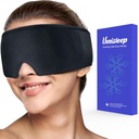 Umisleep Cooling Eye Mask, Soft Cold Sleep Mask för torra ögon, återanvändbar Gel Eye Cover Ice Pack, Cold Compress Therapy, Stye Eye Treatment, Headache, Dark Circles, Puffy Eyes, Migraines Relief, Black