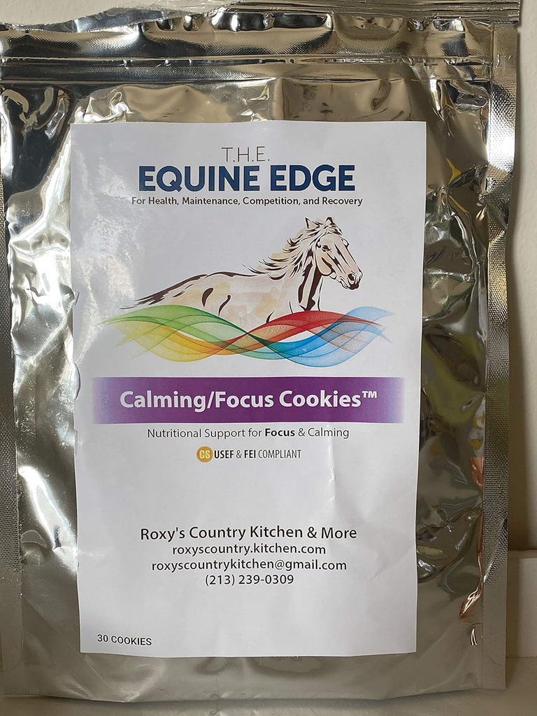 Calming / Focus Cookies - Naturhästtillskott för lugn och fokus, 30 Cookies