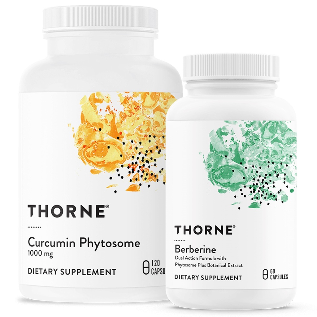 THORNE - Total Wellness Bundle - Curcumin Phytosome & Berberine - 30 till 60 portioner