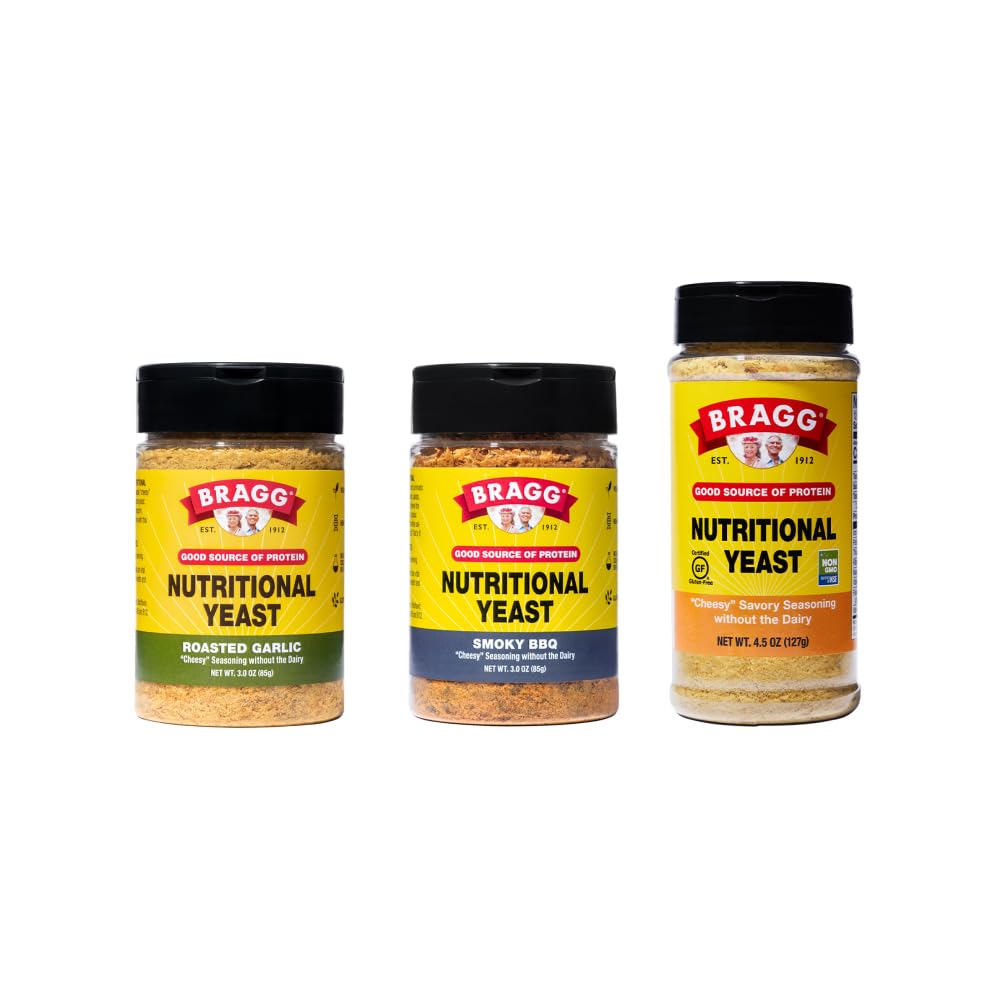 Bragg Premium Nutritional Yeast Flakes - Dairy Free Seasoning - Vegan, Gluten Free - Bra källa till protein och vitaminer - Näringsrik Savory Parmesan Cheese Substitute