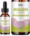 Mullein droppar för lungor - Mullein Leaf Extract med Marshmallow Root, Perilla & Astragalus för andningsstöd, Immune Boost & Lung Detox, Natural Herbal Formel, Vegan, 2 fl oz