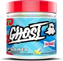 GHOST Gamer: Energi och fokus stödformel - 40 portioner, Sonic Ocean Water - Nootropics & Natural Caffeine för uppmärksamhet, noggrannhet och reaktionstid - Vegan, glutenfri