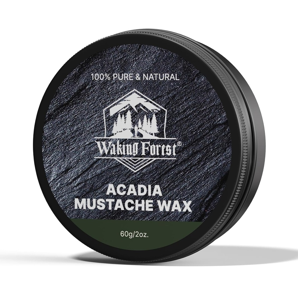 Waking Forest Mustache Wax för Män Strong Hold moustache vax Train Tame & Style Sandalwood Beard Wax för Män Alla naturliga ingredienser 2oz, 1 Pack