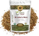 Organic Way St John's Wort Cut & Sifted (Hypericum perforatum) - Herbal Tea | European Wild-Harvest | Organic, Kosher & USDA Certified | Vegan, Non GMO & Gluten Free | Origin - Albanien (8 Oz)