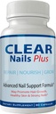 Clear Nails Plus Pills Supplement - Avancerad Unique Hair Growth Vitaminer och mineraler med Biotin - Gluten Free 60 Capsules - Hair Lash Skin och Nails Extra Strength Formula Growth Booster