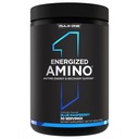 Regel 1 Proteins Energized Amino - Anytime Energy and Recovery Support med BCAAs, Glutamine, Citrulline, Beta Alanine, koffein från grönt kaffe och teblad extrakt (Blue Raspberry, 30 portioner)