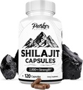 Parker Naturals Pure Himalayan Shilajit Capsules, 2000 mg Styrka Shilajit Resin och Fulvic Acid Supplement, Vegan och Gluten-Free Capsules, 120 Count