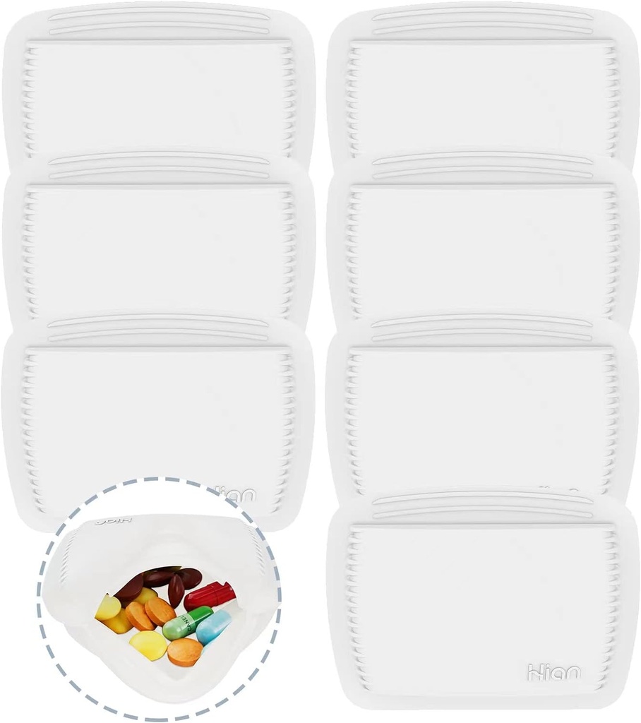 7 Pieces Squeezable Pill Pill Case - Small, Lightweight Pill Organizer for Travel - Pill Pouch Holds Medicines Securely - Sturdy Design med enkel Fuss-Free Access - Pocket Sized & Discreet