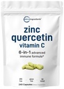 Micro Ingredients Quercetin med vitamin C och Zink, 240 kapslar | Quercetin 500mg, Vitamin C 500mg, Zink 50mg (Picolinate, Citrate, Glycinate, Gluconate) | Komplett Immun Support Supplements