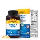 Country Life Omega 3 Fish Oil Supplement - Hög koncentration EPA och DHA Omega 3 fettsyror - 2000mg fiskolja för känslomässig hälsa, humörstöd och ingen fisk smak - naturlig citron smak