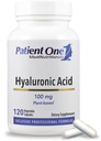 Patient 1 Hyaluronsyra 100 mg | Tillägg för att stödja Hydrated, ungdomlig hud och gemensam hälsa * 120 kapslar