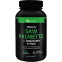 ML Naturals Saw Palmetto 1000 mg 120 Vegan kapslar. 3 i 1. Premium kvalitet med Octacosanol & Maca. Prostata, urinhälsa, cirkulationshälsa, naturlig energigivare, NSF-certifierad och cGMP-kompatibel