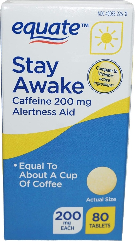 Lika - Håll dig vaken - Alertnesshjälp med koffein | Maximal styrka | Minskar trötthet - 80 tabletter 200 Mg (Pack of 2) (2)