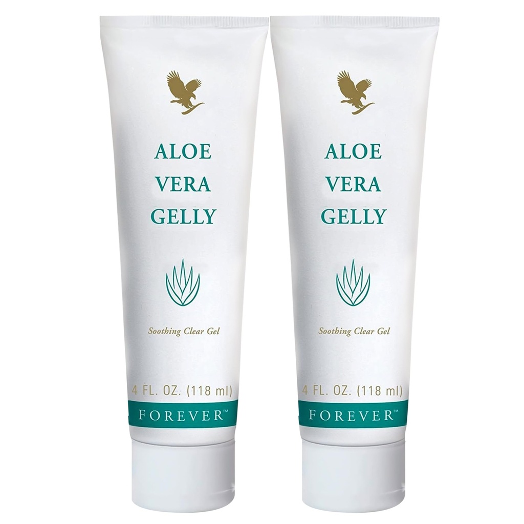 Forever Living - Aloe Vera Gelly - Pure Aloe Gel to Sooth, Moisturize and Condition - Vegan och Gluten-Free - 4 fl oz (Pack of 2)