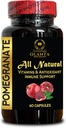 Pomegranatextrakt - Pomegranatextrakt Polyfenoler Supplement, Joint Support, Antioxidant, Pomegranat Seed Extract Supplement, Immune Booster - 1 flaska 60 kapslar