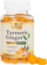 Gummies Curcumin Supplement - 95% Curcuminoids med gurkmeja & Ginger, svartpeppar för bästa absorption, naturens Vegan Joint Support, icke-GMO, Gluten Free, Tasty Peach smak - 60 Gummies