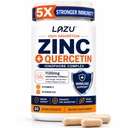 Lazu Virocin - Zink Supplement - Zink Ionophore | Zink, Vitamin C, Vitamin D3 | Förbättrad immunstöd och snabb absorption | 60 kapslar