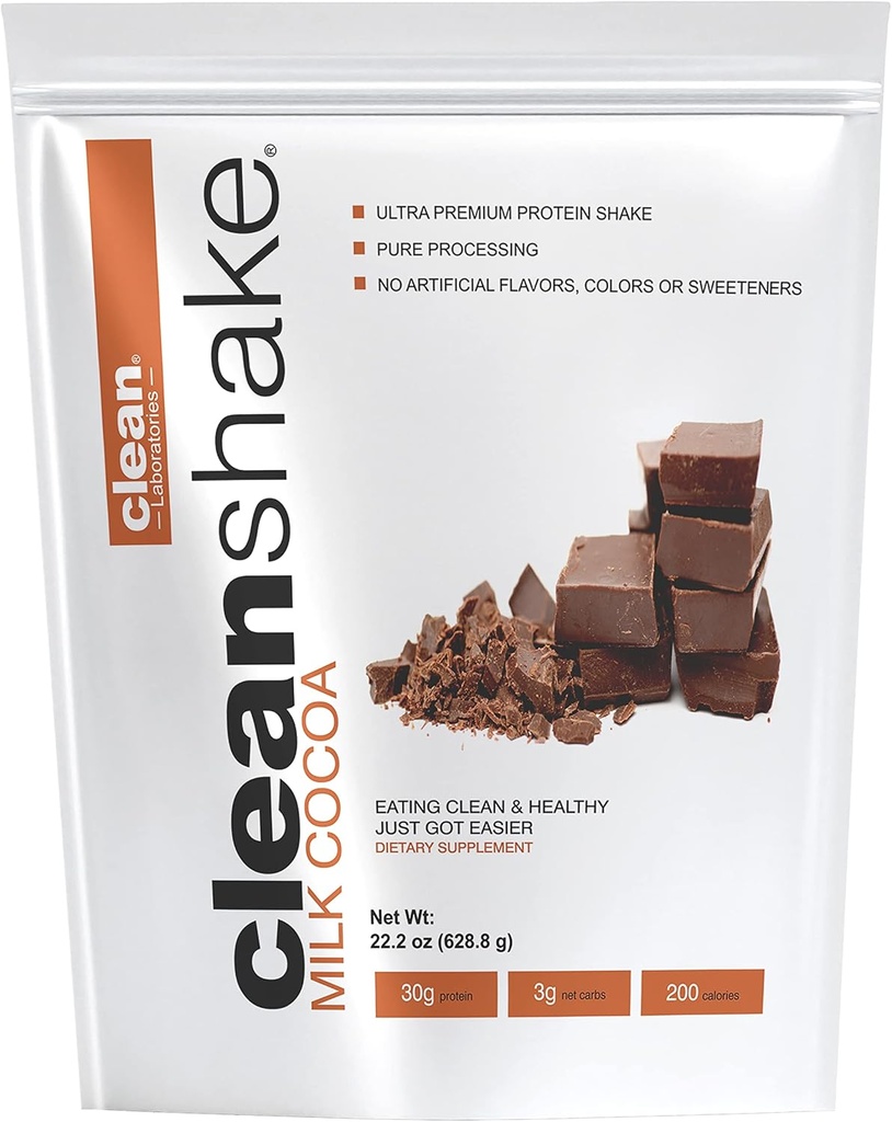 CleanShake Ultra-Premium Protein Shake. Ren proteinpulver skaka med 21 organiska ingredienser, 23 vitaminer och mineraler och icke-GMO och rGBH-Free Grass Fed Whey Protein. Informerad proteincertifierad.