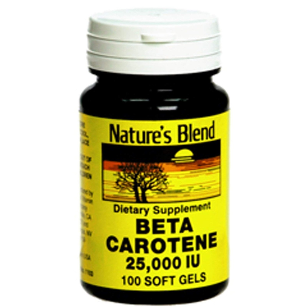 Naturens Blend Beta Carotene 25 000 IE 100 Softgels