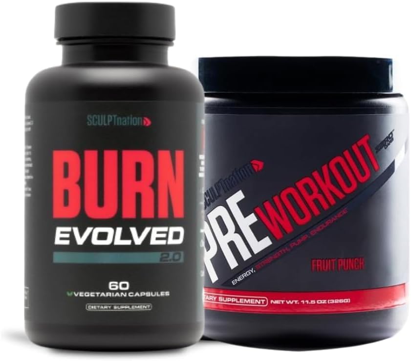 Skulpt Nation av V Shred Burn utvecklades 2.0 och Pre Workout Fruit Punch Bundle
