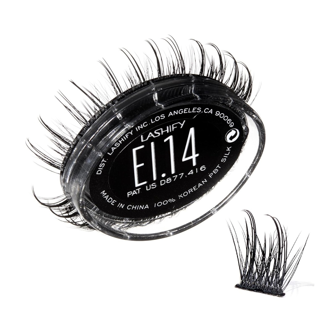 Lashify Extreme Ice 14mm Gossamer DIY Eyelash Extensions Refill, den första någonsin Dual-Fibered Lash som har både tunna och tjocka fibrer, svarta, enkla falska ögonfransar