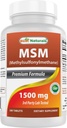 Bästa naturliga MSM 1500 mg 180 tabletter