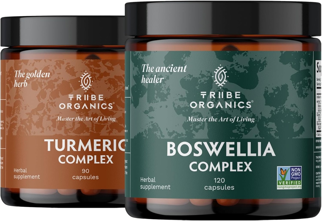 TRIBE ORGANICS Resilience Duo - gurkmeja Curcumin C3 Complex + Boswellin Super + Ginger + Bioperine