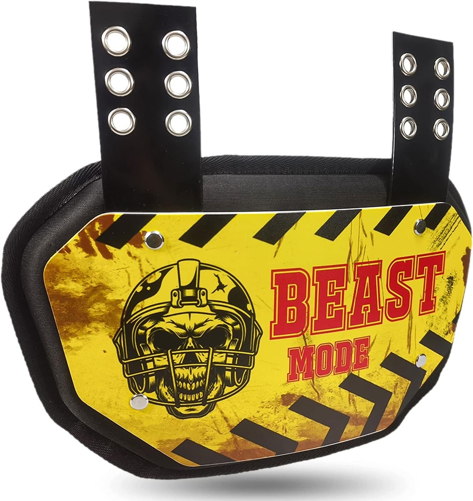 Sport Football Back Plate Football Backplates för Shoulder Pads Football, Rear Protector Lower Back Pads för fotbollsspelare, Lägre ryggar kommer att vara säkra och snygga med denna robusta backplate.