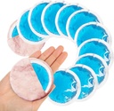 Små runda isförpackningar för skador, 12 Pack Soft Cosmetic Ice Packs för ansikte, återanvändbar varmt kallt gel Pack Circular Cold Compress med 2 Wrap för smärtlindring, Toothaches, bröstkirurgi, visdom tänder