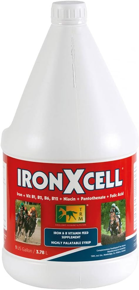 TRM IronXcell Liquid Horse Feed Supplement for Healthy Metabolism and Hindgut | Ökad energi och prestanda - 126 fl oz / 1 US Gal (3,78 Liter) - 126 fl oz (1 US Gal)