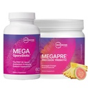 Microbiome Labs MegaSporeBiotic (60 kapslar) + MegaPre (5,5 oz Powder) Probiotic Prebiotic Bundle - Spore-Based Probiotic med prebiotisk fiberpulver