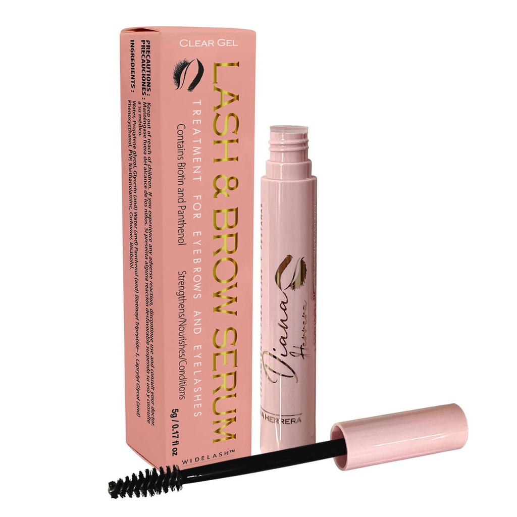 DIANA HERRERA ""Brow and lash förbättra serum för tjockare, och fullare utseende, näringsrik, förstärkning och konditioneringsformel, transparent, 0,17 fl oz (5ml)."