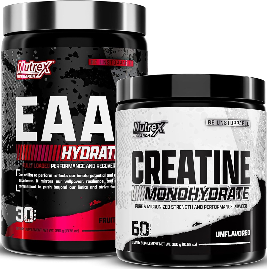 Nutrex Research EAA Hydration Fruit Punch & Kreatin Monohydratpulver