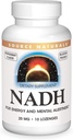 Källa Naturals NADH 20mg, Boost Energy och Mental Alertness *, 10 Lozenges