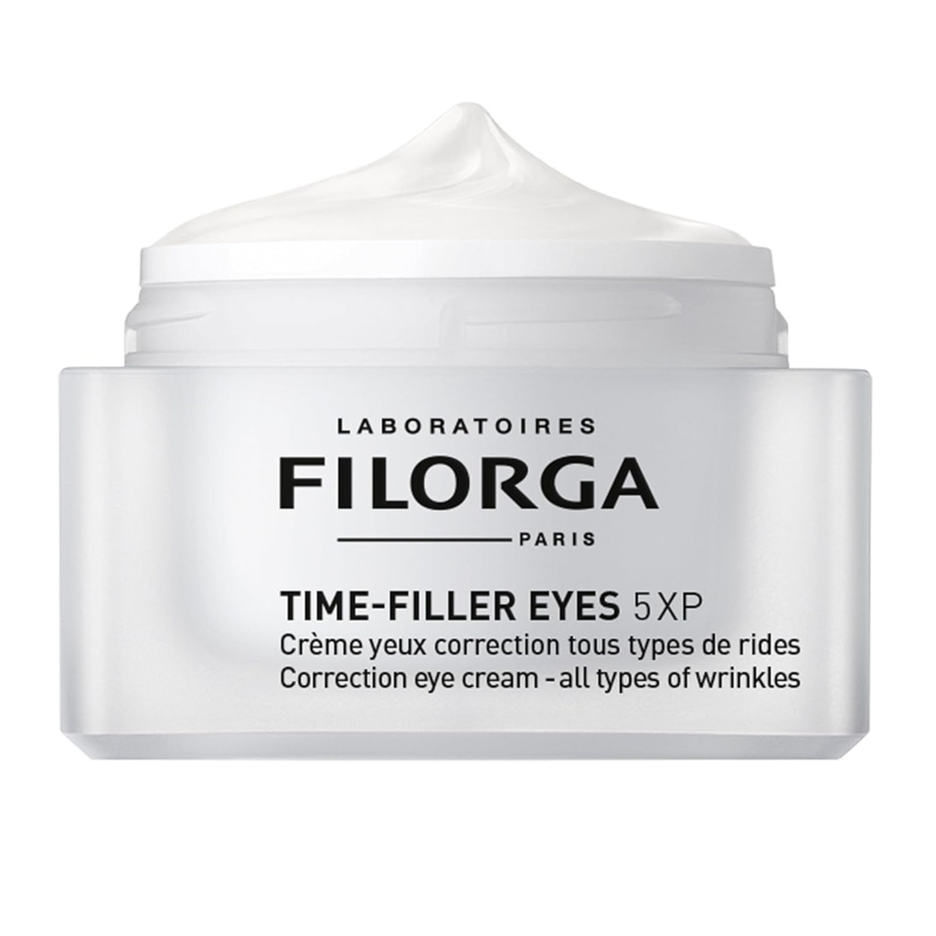 Filorga Time-Filler Eyes Daily Anti Aging och Wrinkle Reducing Eye Cream med hyaluronsyra för att minimera rynkor och mörka cirklar, lyft ögonlock och förbättra ögonfransar