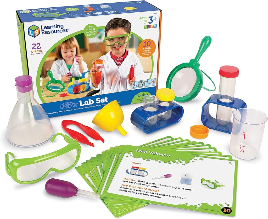 Inlärningsresurser Primär Science Lab Aktivitetsuppsättning - Experiment för barn, Kemileksak, låtsas spela, STEM-projekt, Klassrum Måste Har, Lärartillgångar, Montessori Gåvor för pojkar och flickor