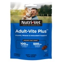 Nutri-Vet Adult-Vite Plus Dog Multivitamin Soft Chews, Daily Dog Supplement med vitaminer mineraler och antioxidanter, stöder hud, immun, gemensam och tarmhälsa, smakfull kyckling, 70 greve