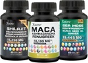 Bundle of Sea Moss,Shilajit,Maca, Black Seed Oil, Ashwagandha, Ginger, Shilajit, Rhodiola Rosea, Panax Ginseng, Maca Root, Fenugreek, Trifibranol100X,All i ett tillägg (1 Pack)
