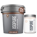 Isopure Protein Powder Low Carb med kreatinpulver 500g Unflavored, Keto Friendly Protein Powder, 100% Whey Protein Isolate, Protein smak: nederländsk choklad, 7,5 Pounds