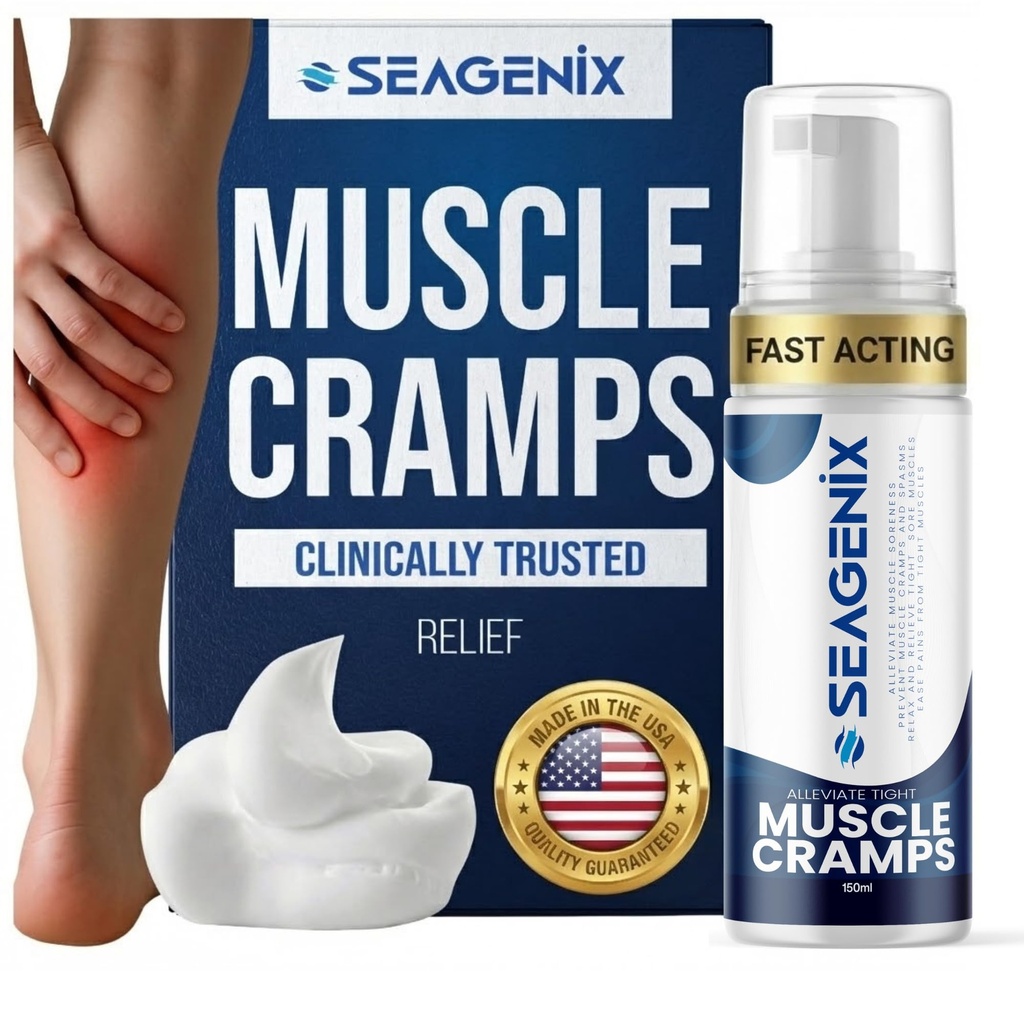 Relief för muskelkramper skum - Fast-Acting för spasmer och ben ömhet - Magnesiumsulfat - Sluta förebygga kramper - All naturlig rehabåt återhämtning - Legs, kalvar, hals, tillbaka, gemensam smärta lättnad