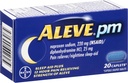 Aleve PM Caplets, Naproxen Sodium 220 mg (NSAID) / difenhydramin HCl 25 mg, Smärta Reliever / Nighttime Sleep-Aid, Non-Habit Forming, 20 Count